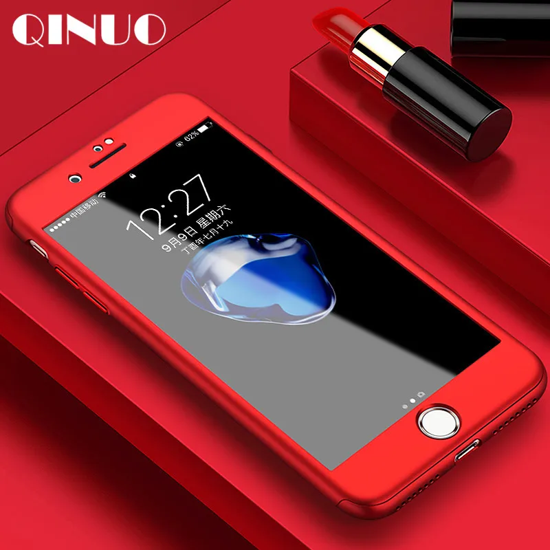 QINUO 360 protection Tempered Glass Case For iPhone 7 8 6 6s Plus 5 5S SE X XS Max XR Full Cover Case Telefon kilifi Funda Capa
QINUO 360 protection Tempered Glass Case For iPhone 7 8 6 6s Plus 5 5S SE X XS Max XR Full Cover Case Telefon kilifi Funda Capa