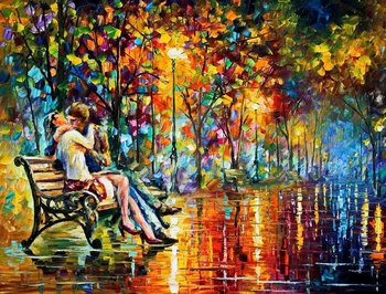 Handmade painting by knife lover's kiss on oil canvas for home decoration and wall art
Handmade painting by knife lover's kiss on oil canvas for home decoration and wall art