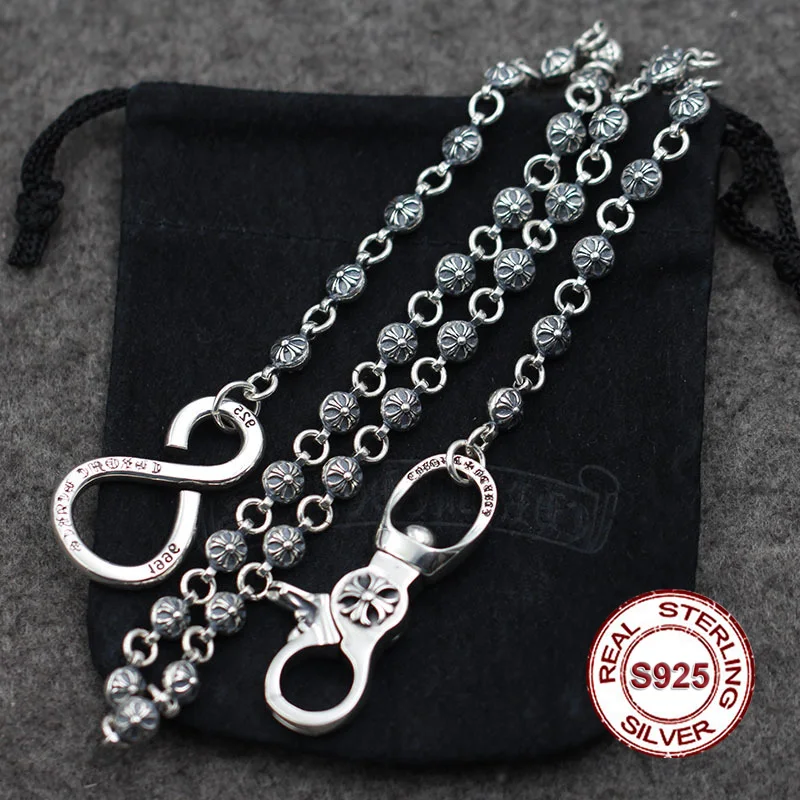 S925 Men's Sterling Silver Trousers Retro personality punk style Crucifix jewelry coarse chain Girls package chain Send lover's
S925 Men's Sterling Silver Trousers Retro personality punk style Crucifix jewelry coarse chain Girls package chain Send lover's