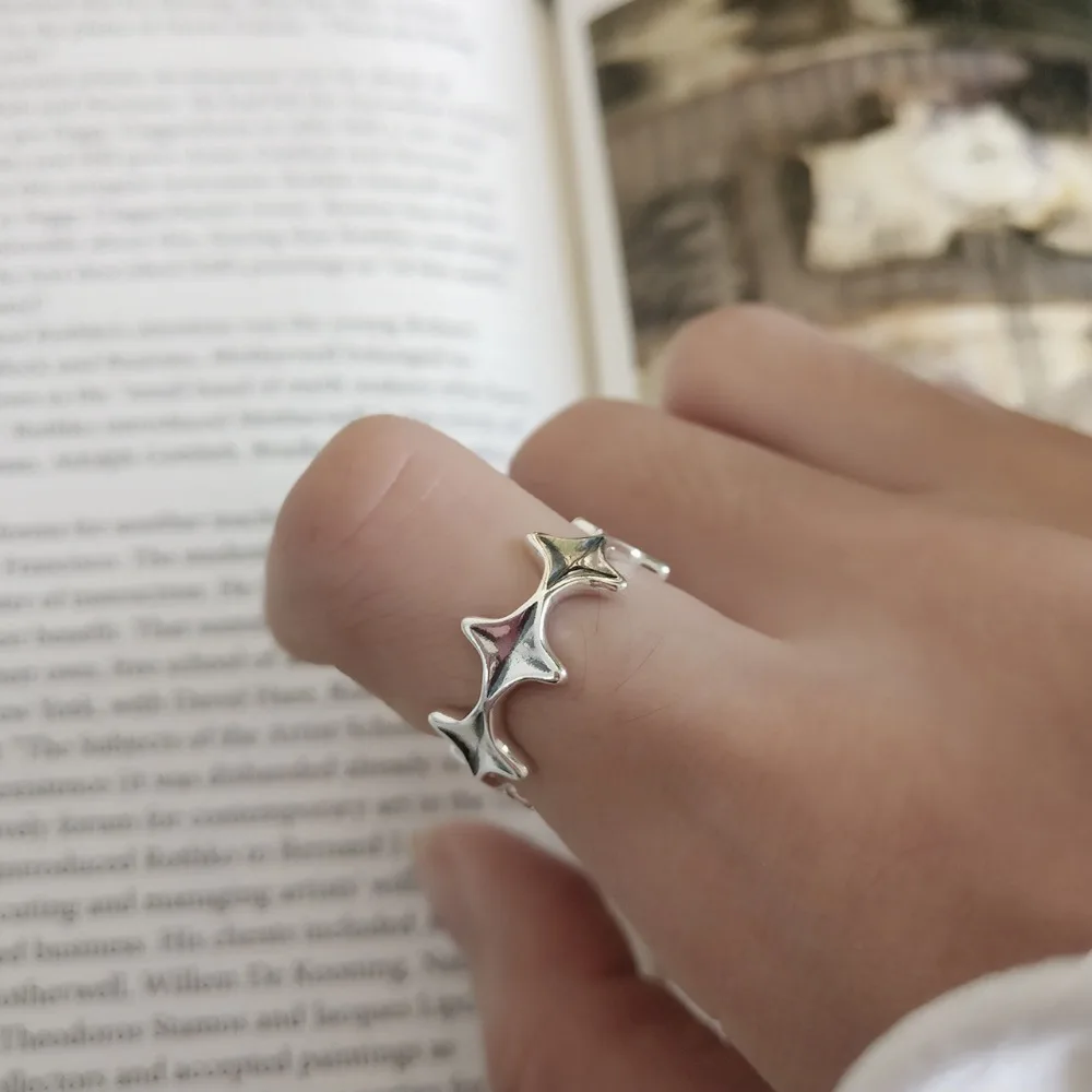 1pc Authentic S925 Sterling Silver Fine Jewelry Irregular Star Band rings adjust J411
1pc Authentic S925 Sterling Silver Fine Jewelry Irregular Star Band rings adjust J411