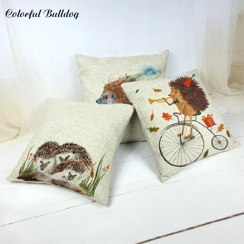 Hedgehog Cushion Cover Bike Horn Gift Box Throw Pillow Case 17*17 inches Cotton Linen Bedroom Sofa Home Decorative Pillow Covers
Hedgehog Cushion Cover Bike Horn Gift Box Throw Pillow Case 17*17 inches Cotton Linen Bedroom Sofa Home Decorative Pillow Covers