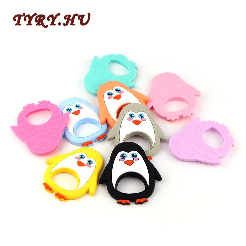 TYRY.HU 10PC Cute Cartoon Penguin Teether Food Grade Silicone Materials Safe BPA Free for Baby Teething Necklace Gifts Toys
TYRY.HU 10PC Cute Cartoon Penguin Teether Food Grade Silicone Materials Safe BPA Free for Baby Teething Necklace Gifts Toys