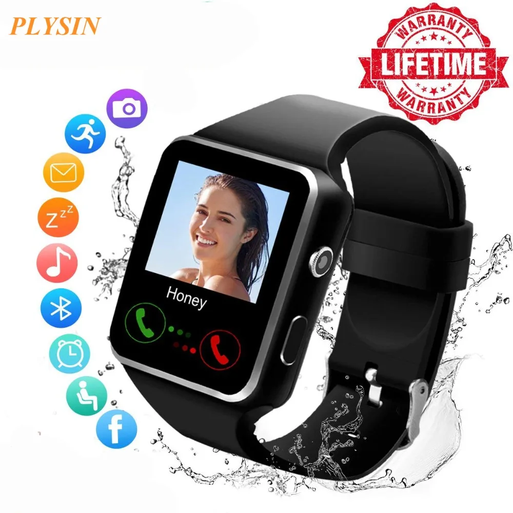 PLYSIN X6 Smart Watch Bluetooth Waterproof Smartwatch Phone with TF Sim Card Slot Camera Compatible Android IOS iphone
PLYSIN X6 Smart Watch Bluetooth Waterproof Smartwatch Phone with TF Sim Card Slot Camera Compatible Android IOS iphone