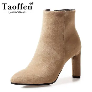 Taoffen 4 Color Woman High Heels Ankle Boots Sexy Pointed Toe Shoes Woman Warm Fur Short Boots Winter Wedding Shoes Size 33-43
Taoffen 4 Color Woman High Heels Ankle Boots Sexy Pointed Toe Shoes Woman Warm Fur Short Boots Winter Wedding Shoes Size 33-43