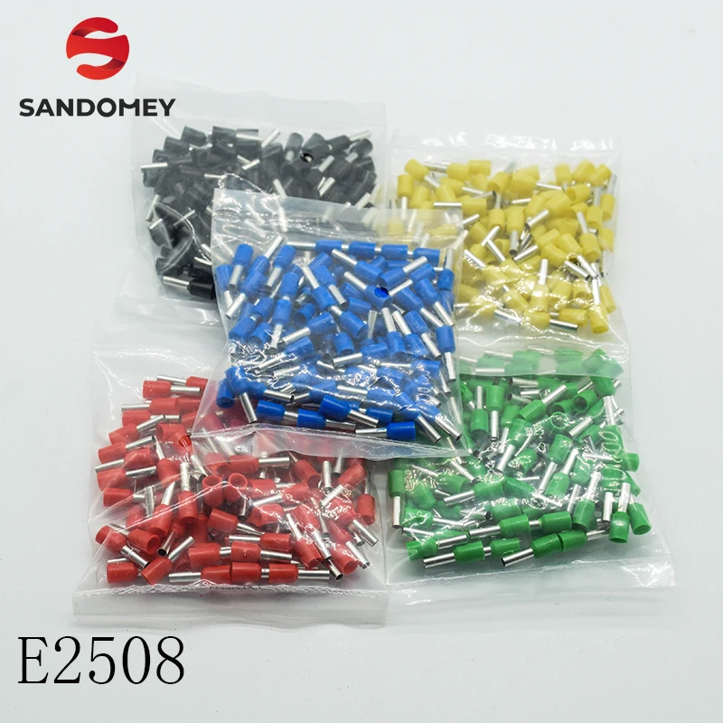 E2508 Tube insulating terminals 2.5MM2 Insulated Cable Wire Connector Insulating Crimp Terminal Connector 100PCS/Pack
E2508 Tube insulating terminals 2.5MM2 Insulated Cable Wire Connector Insulating Crimp Terminal Connector 100PCS/Pack