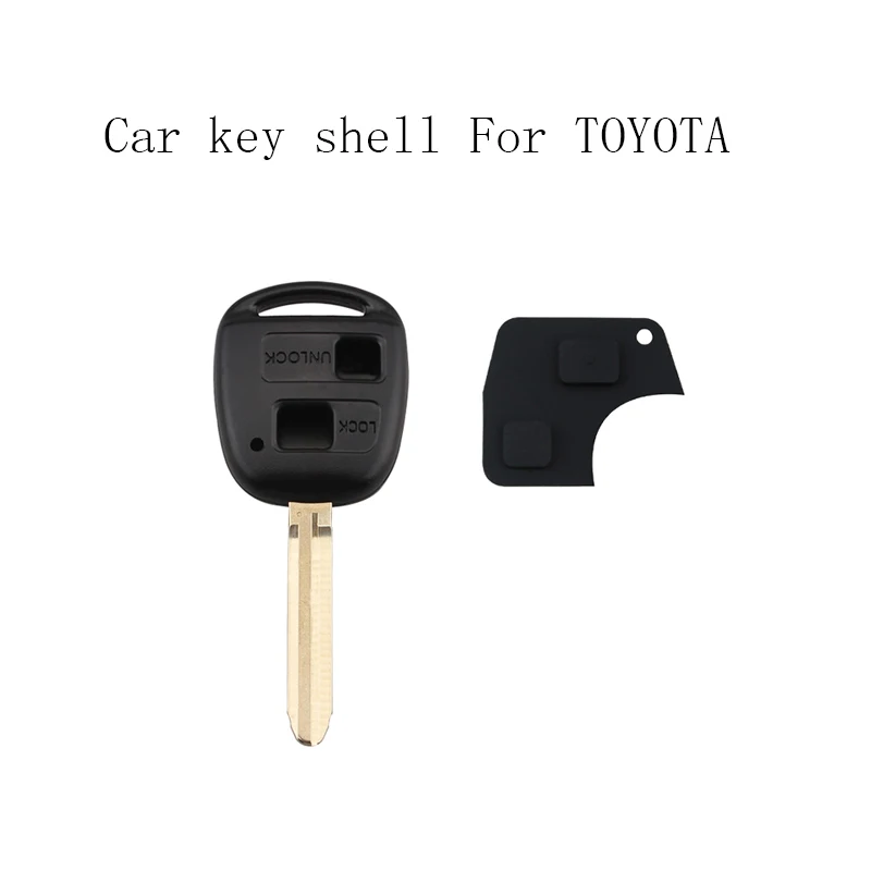 2Buttons TOY43 Blade Car key shell Fob For Toyota Avensis Yaris Auris car Key Cover +Button Pad