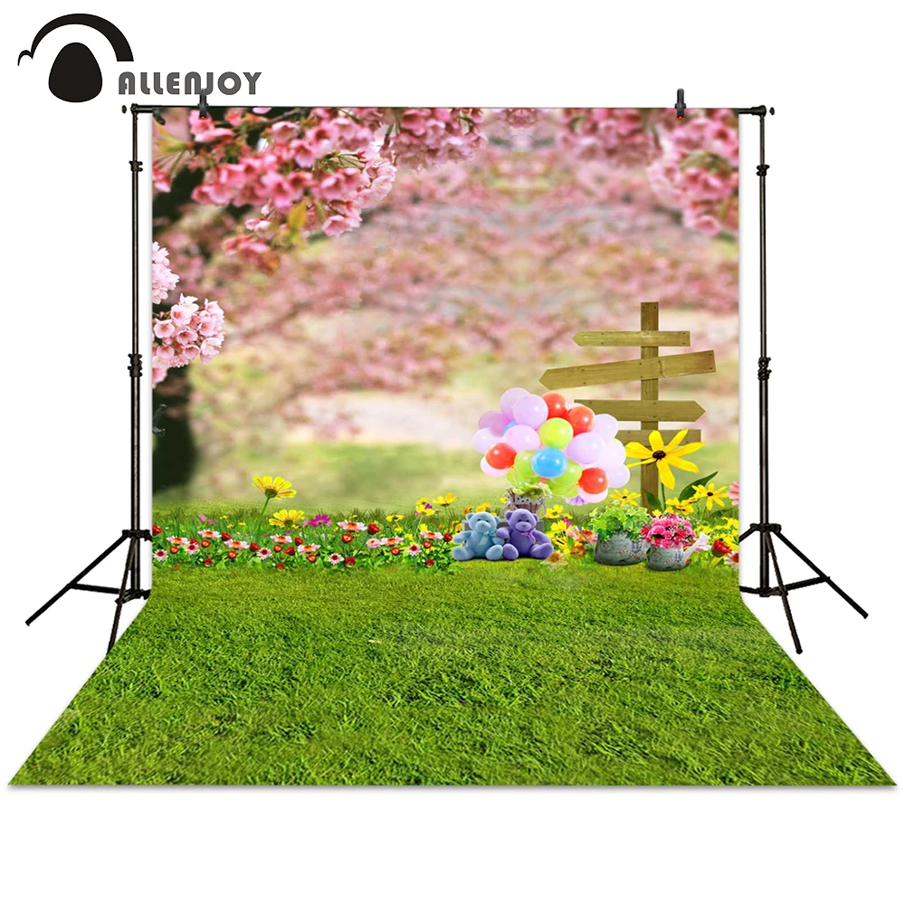 Allenjoy backgrounds photography spring grass bear balloon sign grassland flower pink backdrop photocall photo studio
Allenjoy backgrounds photography spring grass bear balloon sign grassland flower pink backdrop photocall photo studio