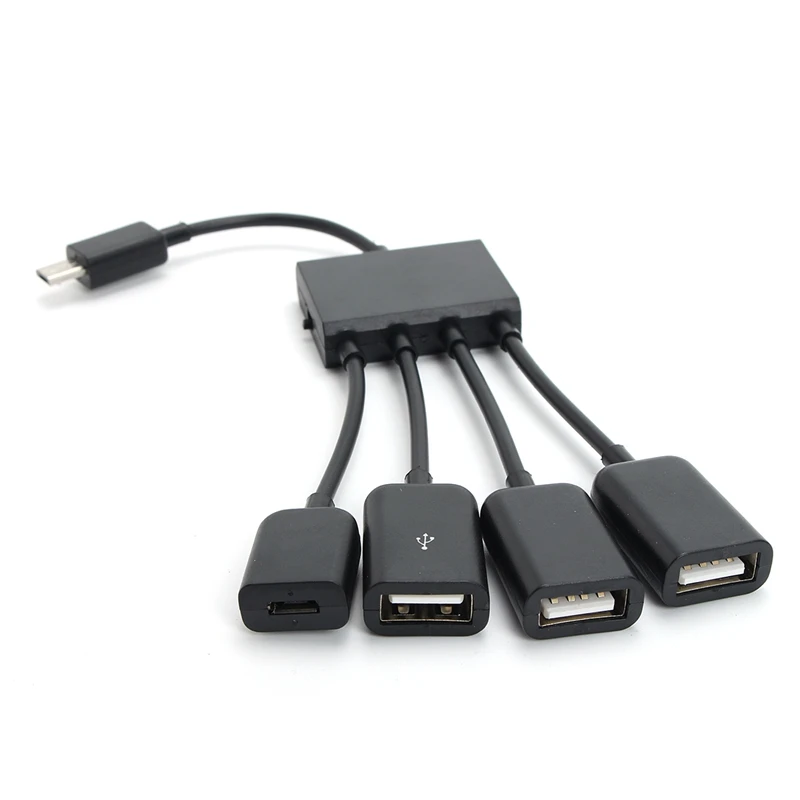 

3 USB to Micro USB OTG Charge HUB Adapter 4 In 1 Charging Universal For Samsung For Sony Android Samrtphones Tablets
