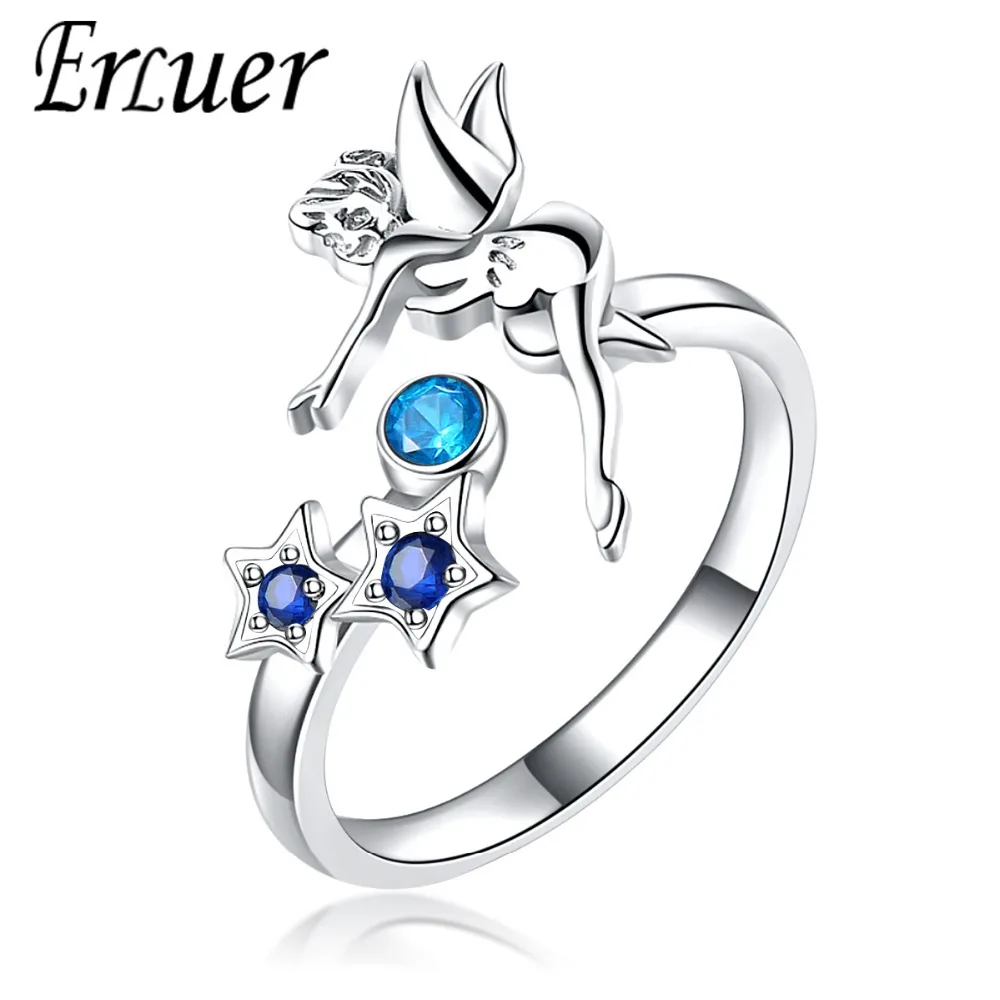 ERLUER rings for women Fashion Wedding Blue Crystal Angel Jewelry Girl adjustable zircon minimalist Ring engagement jewelry
ERLUER rings for women Fashion Wedding Blue Crystal Angel Jewelry Girl adjustable zircon minimalist Ring engagement jewelry
