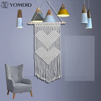 Bohemian Tapestry Wall Hanging tapestries Woven Wall Art Heart Pattern Macrame Tapestry boho macrame Home Decor tapiz pared tela
Bohemian Tapestry Wall Hanging tapestries Woven Wall Art Heart Pattern Macrame Tapestry boho macrame Home Decor tapiz pared tela