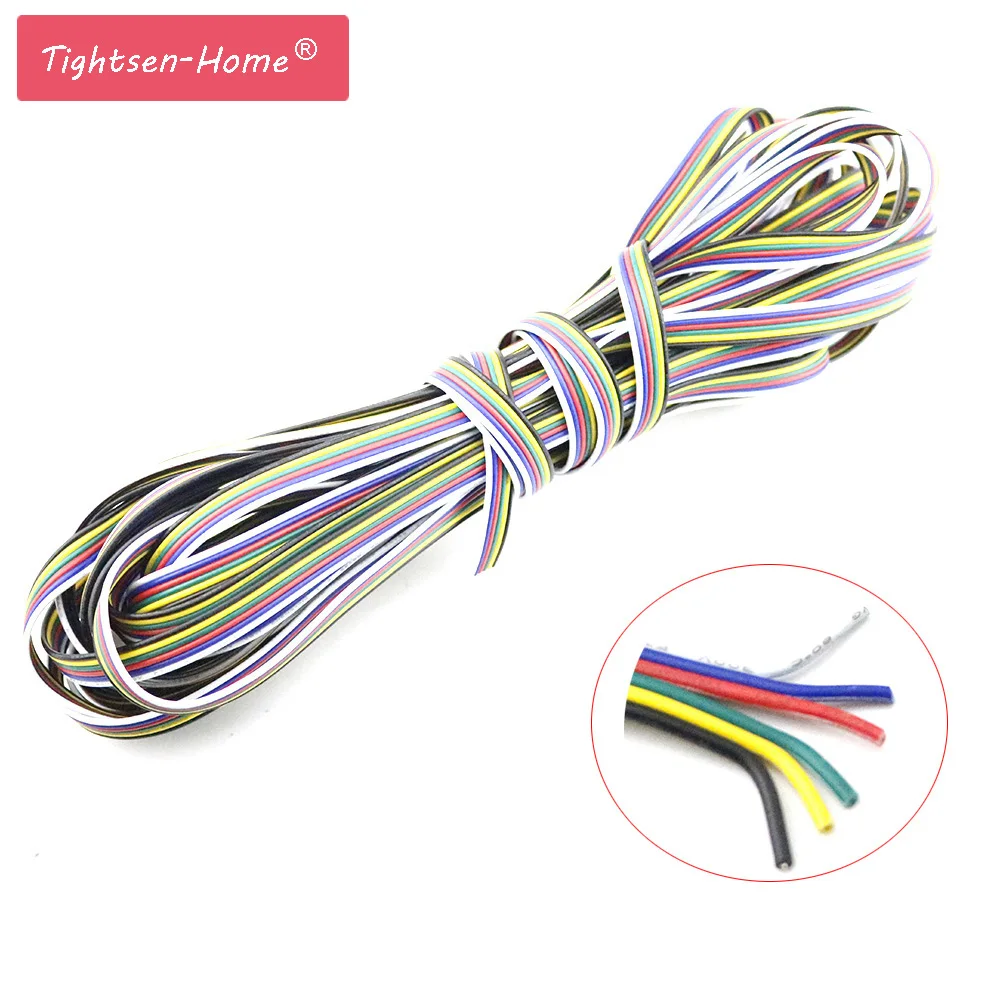 6 pin Wire Cable Extension connector 5M/10M/15M/20M/25M/100M For 5050 RGB CCT RGBW+CW RGBW+WW LED Strip 22AWG line Lighting 1pcs
6 pin Wire Cable Extension connector 5M/10M/15M/20M/25M/100M For 5050 RGB CCT RGBW+CW RGBW+WW LED Strip 22AWG line Lighting 1pcs