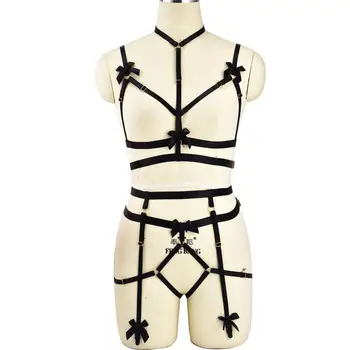 Full Body Harness Set for Women Black Underwear Adjust Lingerie Goth Harajuku Fetish Sexy Cage Bra Cupless Club Dance Rave Wear
Full Body Harness Set for Women Black Underwear Adjust Lingerie Goth Harajuku Fetish Sexy Cage Bra Cupless Club Dance Rave Wear