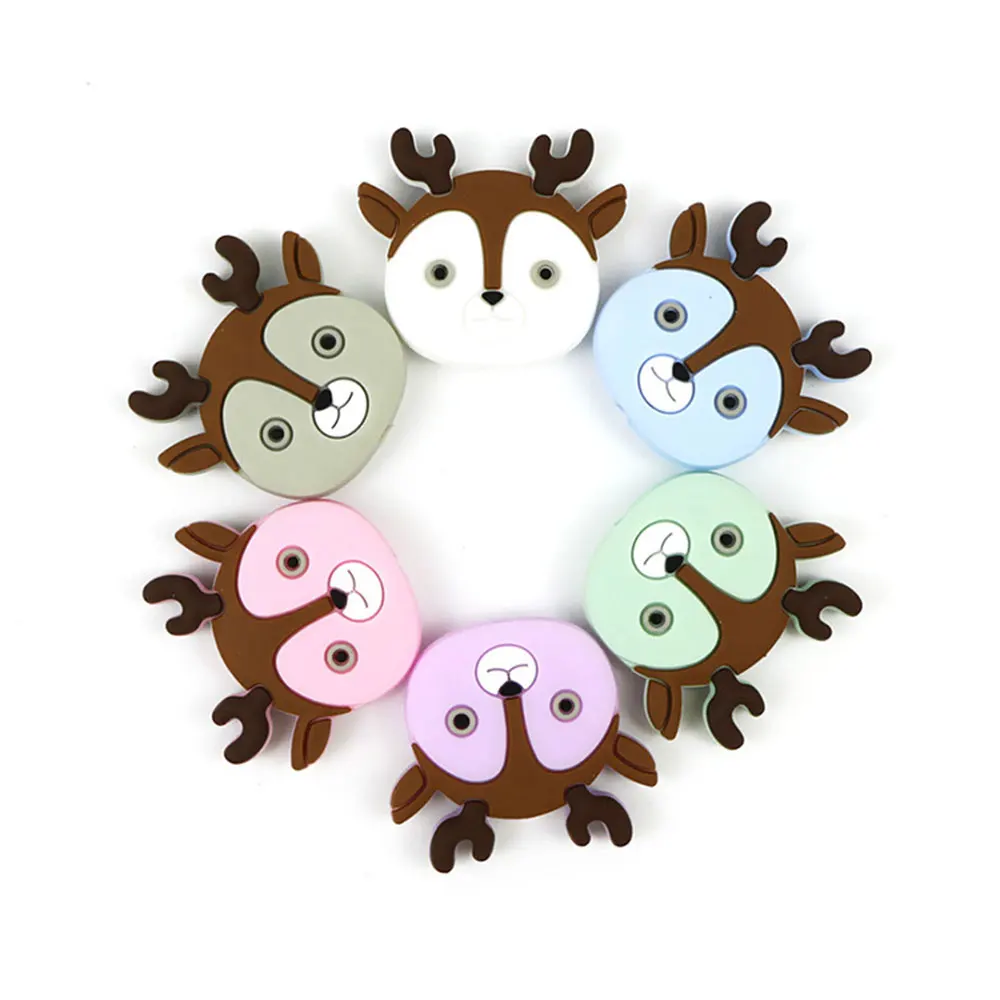 5Pc Food Grade Deer Head Silicone Beads Baby Teething Nacklace Beads Cartoon Jewelry Making BPA Free Perles Silicone Mordedor
5Pc Food Grade Deer Head Silicone Beads Baby Teething Nacklace Beads Cartoon Jewelry Making BPA Free Perles Silicone Mordedor