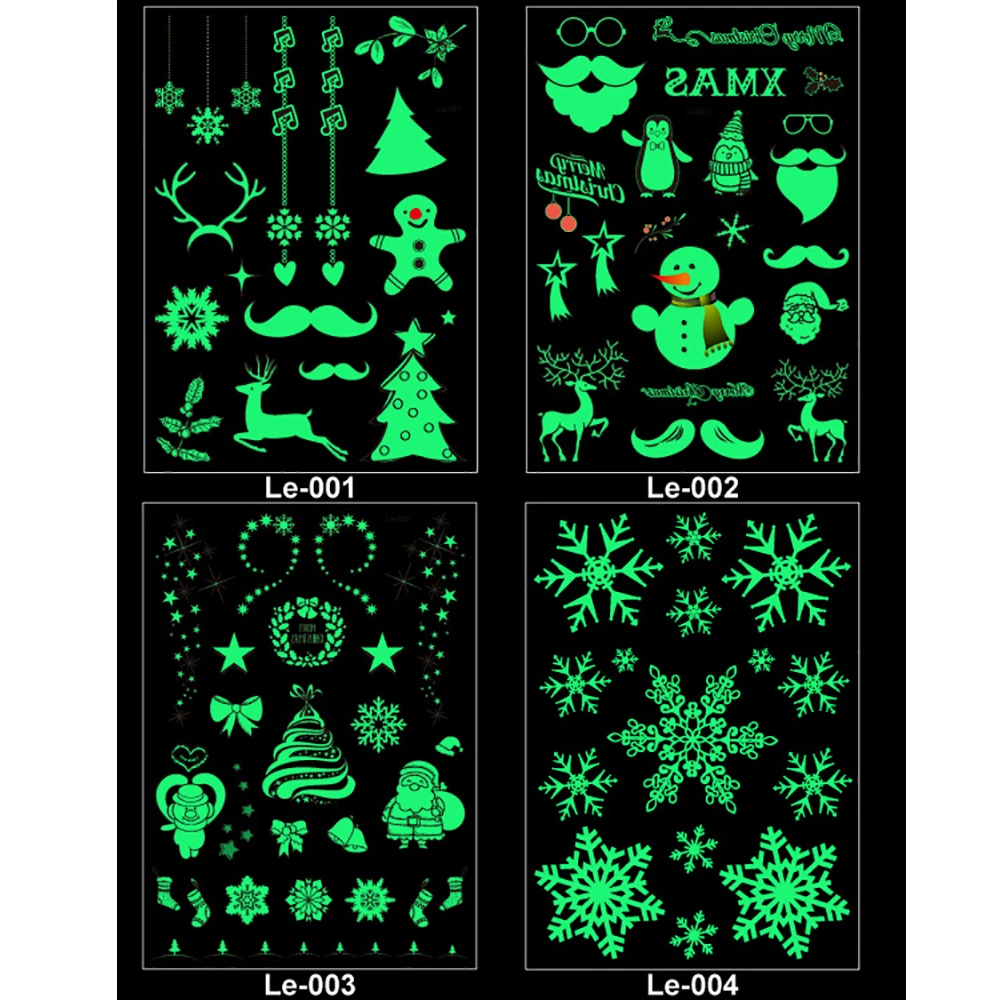 1 Set Luminous Tattoo Glow In The Dark Glitter Christmas Tatoo Flash Temporary Tattoos Stickers Other Glow Props Party Supplies
1 Set Luminous Tattoo Glow In The Dark Glitter Christmas Tatoo Flash Temporary Tattoos Stickers Other Glow Props Party Supplies