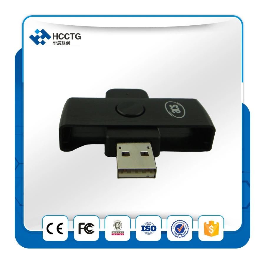 Фото Mini USB Contact Smart Card Reader & Writer ACR38U-N1 PocketMate 4MHZ For CCID PC/SC support Cards&ampSecurity Logic | Компьютеры и