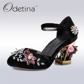 Odetina 2017 New Designer Shoes Women Luxury Pumps Elegant Flower Crystal High Heels Ankle Strap Party Wedding Shoes Big Size 43
Odetina 2017 New Designer Shoes Women Luxury Pumps Elegant Flower Crystal High Heels Ankle Strap Party Wedding Shoes Big Size 43