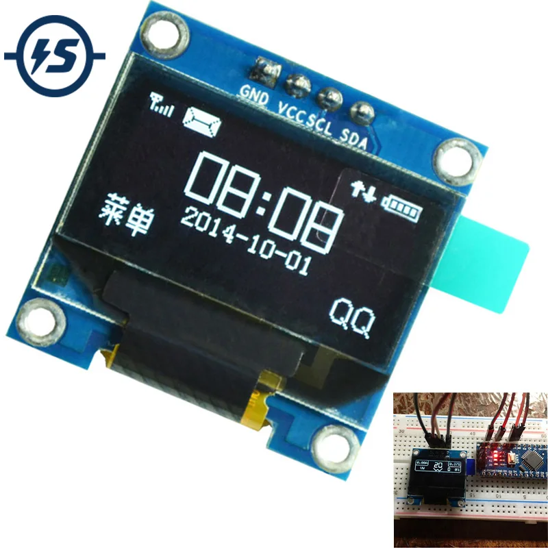For Arduino OLED Display Module 0.96 inch IIC Serial White 128X64 I2C SSD1306 LCD Screen Board GND VCC SCL SDA 0.96" Oled I2C
For Arduino OLED Display Module 0.96 inch IIC Serial White 128X64 I2C SSD1306 LCD Screen Board GND VCC SCL SDA 0.96" Oled I2C