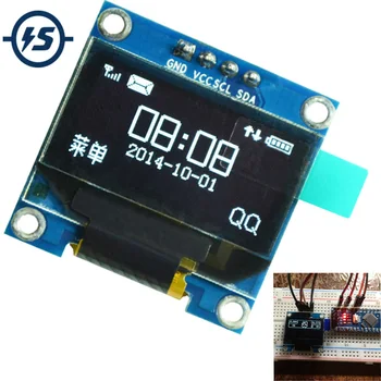 아두이노용 OLED 디스플레이 모듈, IIC 시리얼 화이트, 128X64 I2C SSD1306 LCD 스크린 보드, GND, VC, SCL, SDA, 0.96 인치, OLED I2C, 0.96 인치