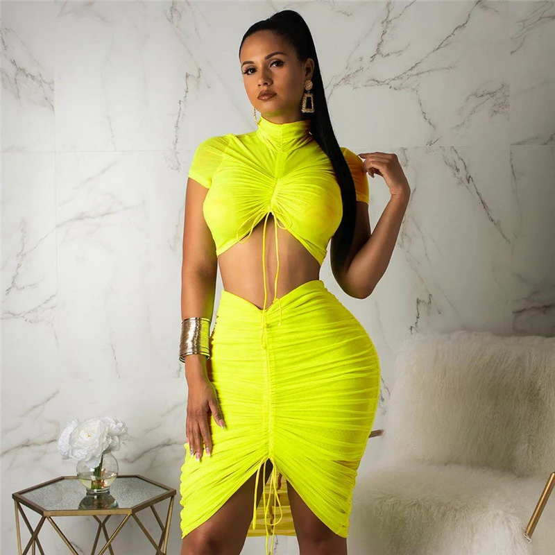 2019 Summer Clothes For Women Dress Fashion Casual Drawstring Bandage Dresses Slim Sexy Nightclub Two Piece Set Bodycon Dress
2019 Summer Clothes For Women Dress Fashion Casual Drawstring Bandage Dresses Slim Sexy Nightclub Two Piece Set Bodycon Dress