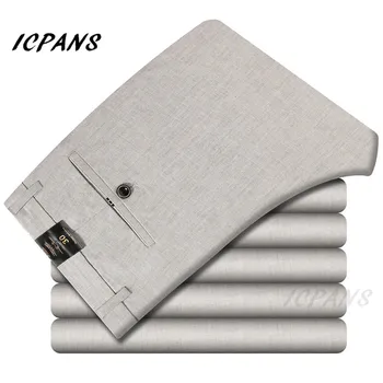 ICPANS Summer Thin Linen Pants Mens Solid Casual Formal Business Trousers Mens Clothing Slim Fit Trousers Male Plus Size 40
ICPANS Summer Thin Linen Pants Mens Solid Casual Formal Business Trousers Mens Clothing Slim Fit Trousers Male Plus Size 40