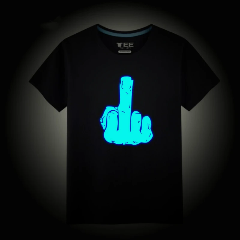 Luminous glow in dark T shirt middle finger tokyo ghoul one piece superman headphone spiderman men women hip hop cotton top tees
Luminous glow in dark T shirt middle finger tokyo ghoul one piece superman headphone spiderman men women hip hop cotton top tees