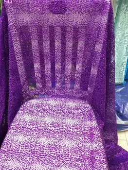 Purple colour African glitter net lace fabric hot selling french net material for party dress
Purple colour African glitter net lace fabric hot selling french net material for party dress