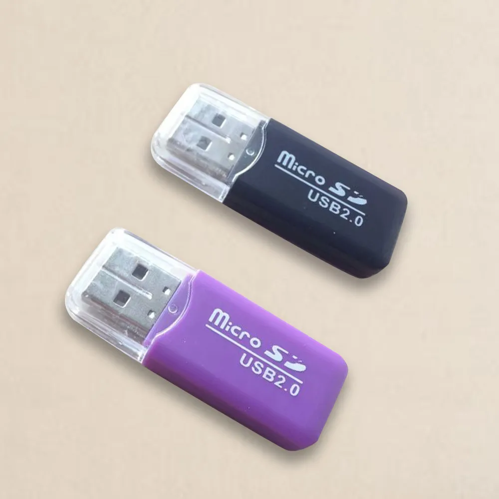 

hot selling 2PCS USB 2.0 Micro SD SDHC TF Flash Memory Card Reader Mini Adapter For Laptop easy for carry very nice
