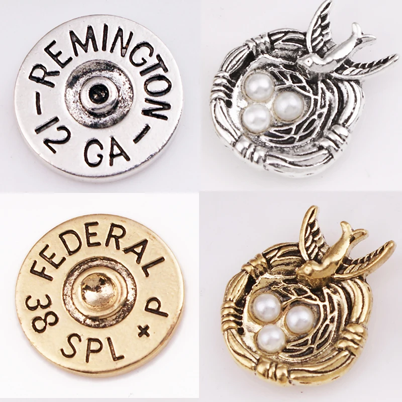 XH9432 Bird's nest MOM LOVE Bullet shell 12 GA 38 SPL 18mm Metal snap button jewelry DIY bracelet
XH9432 Bird's nest MOM LOVE Bullet shell 12 GA 38 SPL 18mm Metal snap button jewelry DIY bracelet