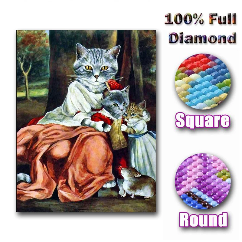 Full Square/Round Drill 5D DIY Diamond Painting "Cat's family" Embroidery Cross Stitch 5D Home Decor Gift art Gift
Full Square/Round Drill 5D DIY Diamond Painting "Cat's family" Embroidery Cross Stitch 5D Home Decor Gift art Gift