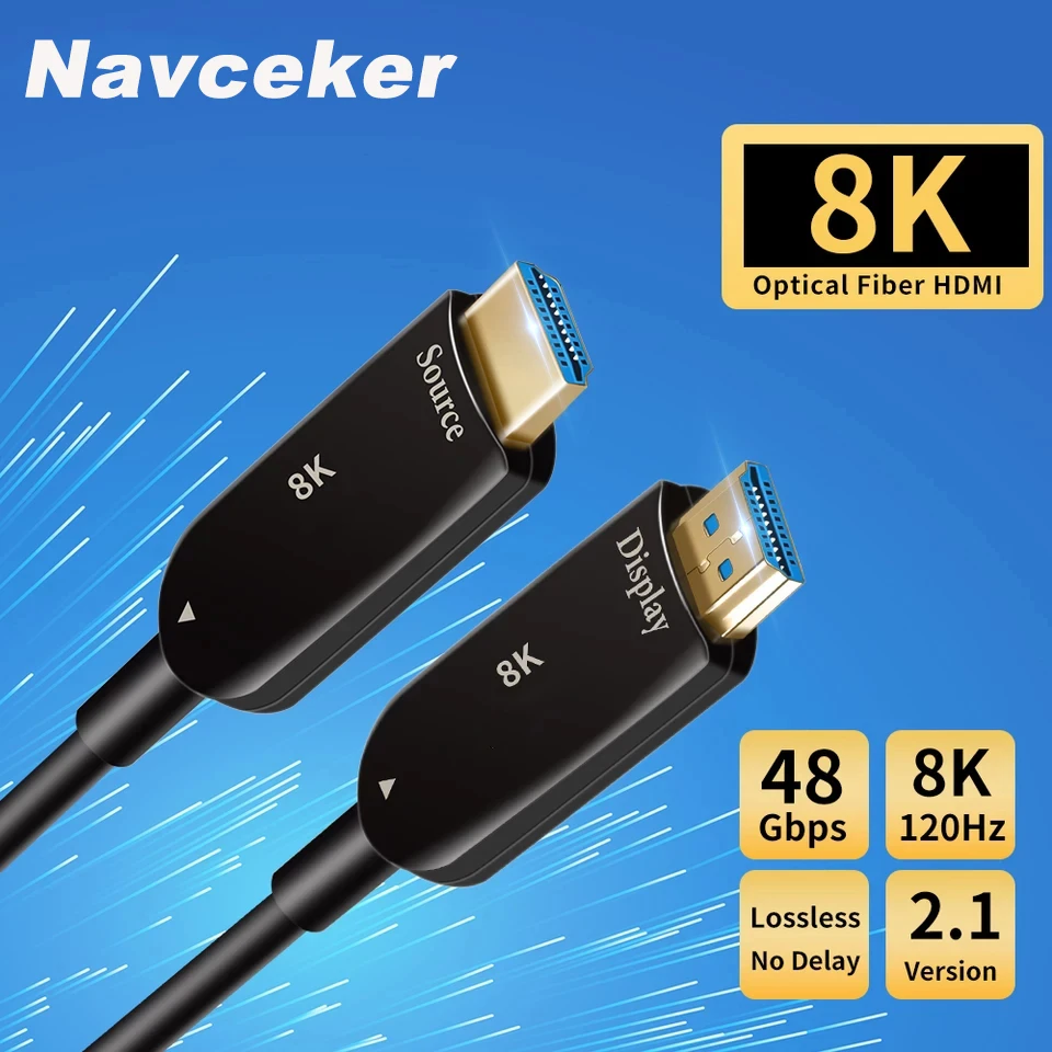 Кабель Navceker, оптическое волокно, 8K 60 Гц, HDMI 2,1, 48 Гбит/с, 4K, 120 Гц, 144 Гц, eARC HDR HDCP 2,2 2,3 HD TV PS4 Blu-Ray Xbox PC TV
Кабель Navceker, оптическое волокно, 8K 60 Гц, HDMI 2,1, 48 Гбит/с, 4K, 120 Гц, 144 Гц, eARC HDR HDCP 2,2 2,3 HD TV PS4 Blu-Ray Xbox PC TV