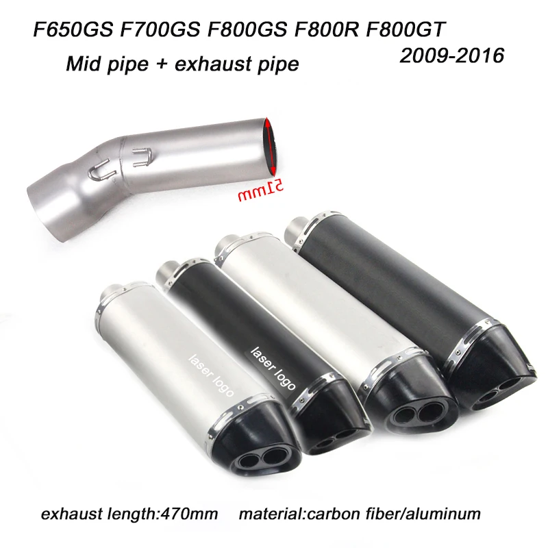 51MM Motorcycle Middle Link Exhaust Muffler Pipe Silencer System for BMW F650GS F700GS F800GS F800R F800GT 2009-2016
51MM Motorcycle Middle Link Exhaust Muffler Pipe Silencer System for BMW F650GS F700GS F800GS F800R F800GT 2009-2016