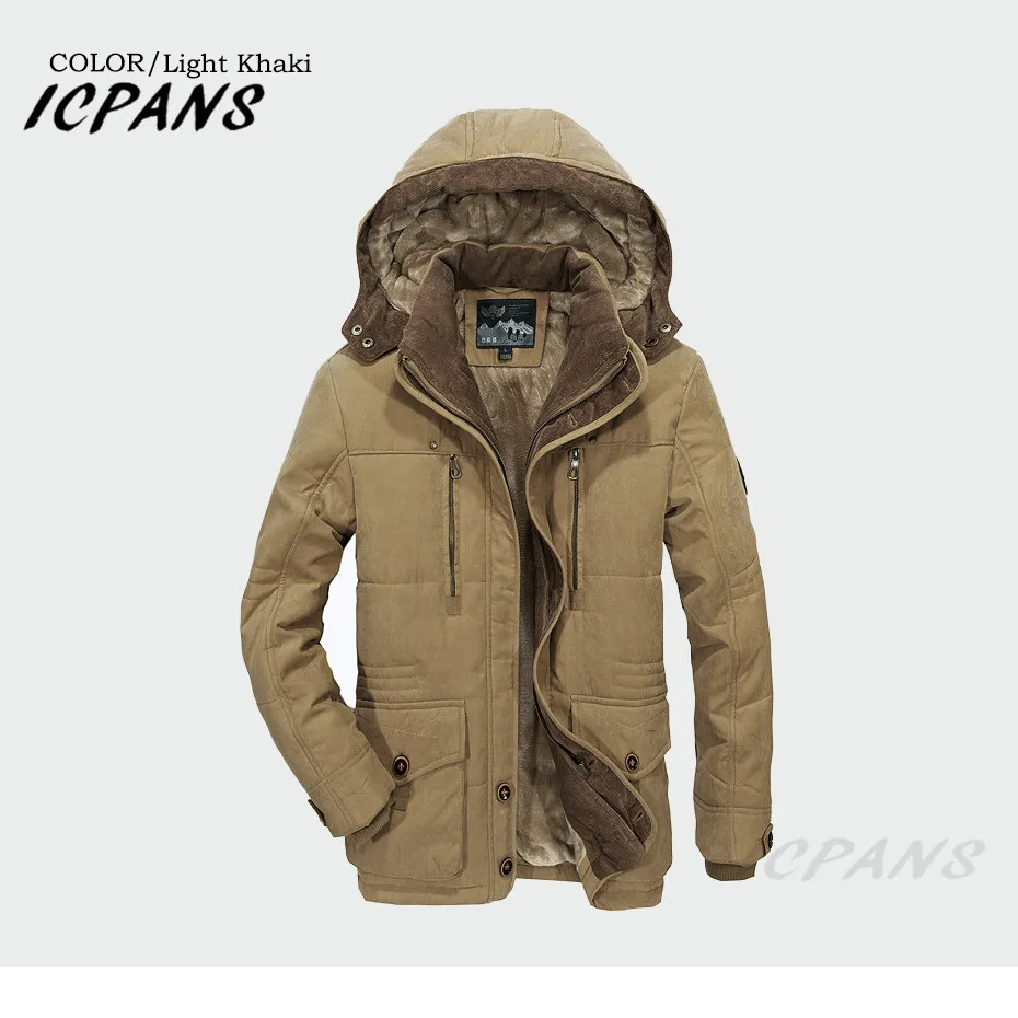 ICPANS Fleece Warm Thick Jackets Men Winter Coats Outerwear Windproof Casual Coat With Hooded Mens Parkas Plus size 5XL 6XL
ICPANS Fleece Warm Thick Jackets Men Winter Coats Outerwear Windproof Casual Coat With Hooded Mens Parkas Plus size 5XL 6XL