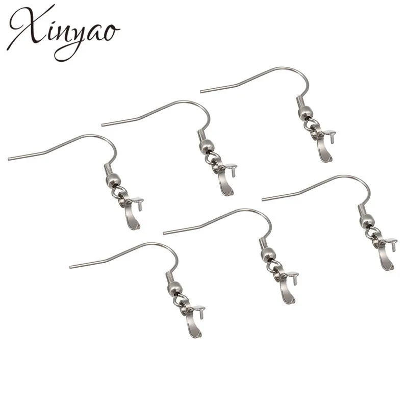 XINYAO 10pair/lot Stainless Steel Earring Wire Hooks With Bail Connectors Clasps Ear Wires Hooks For DIY Jeweley Making F5545
XINYAO 10pair/lot Stainless Steel Earring Wire Hooks With Bail Connectors Clasps Ear Wires Hooks For DIY Jeweley Making F5545