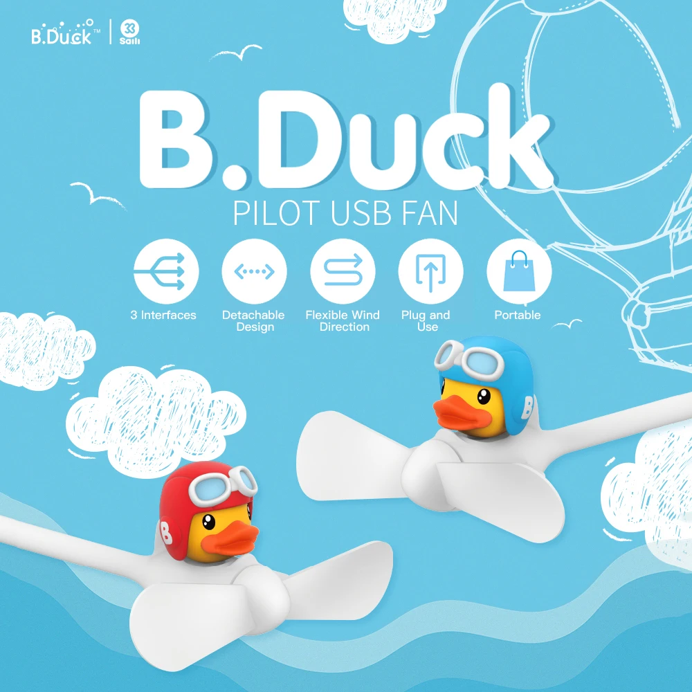 B.Duck Mini USB Fan Portable Lightweight Cute Yellow Duck F2 Fan for iOS Android Gift For Kids Friends Phone Accessories
B.Duck Mini USB Fan Portable Lightweight Cute Yellow Duck F2 Fan for iOS Android Gift For Kids Friends Phone Accessories