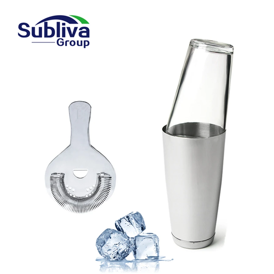 Bar Set 3 Pieces of Bartender Kit including: Boston Shaker ( 2 Tins Set, 850ml Stainless Tin & 550ml Glass Tin ) and Strainer
Bar Set 3 Pieces of Bartender Kit including: Boston Shaker ( 2 Tins Set, 850ml Stainless Tin & 550ml Glass Tin ) and Strainer