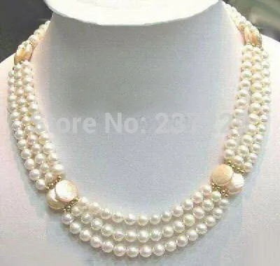 Wholesale price FREE SHIPPING^^^^3 Rows Genuine White Pearl Button Pearl 18KGP Clasp Necklace
Wholesale price FREE SHIPPING^^^^3 Rows Genuine White Pearl Button Pearl 18KGP Clasp Necklace