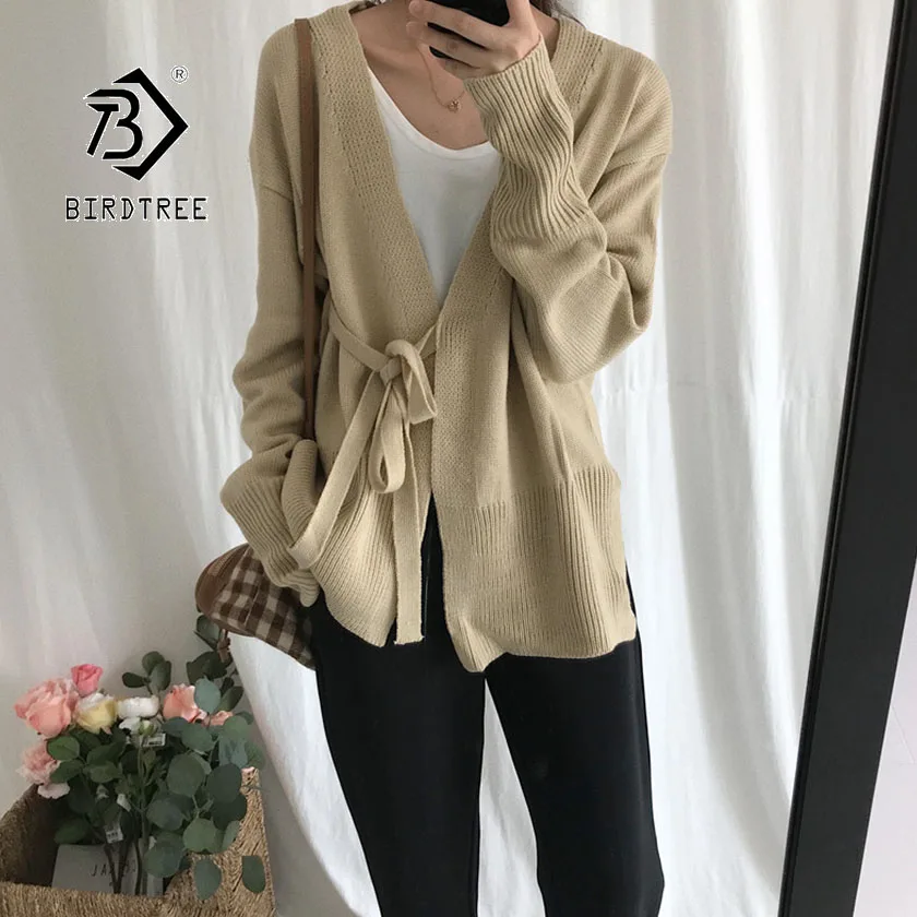 2019 Autumn New Women's Cardigan Sweater Loose Solid Belt Design Full Sleeve Korean Fashion Elegant Casual Hot Sale T97320D
2019 Autumn New Women's Cardigan Sweater Loose Solid Belt Design Full Sleeve Korean Fashion Elegant Casual Hot Sale T97320D