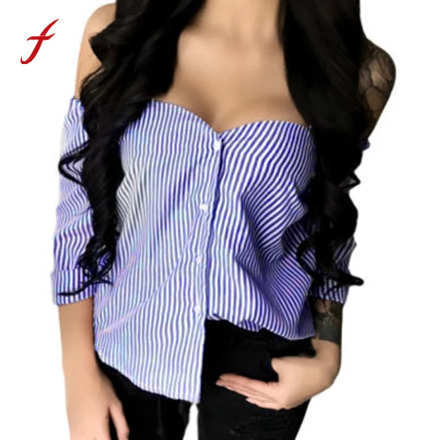 Feitong Summer 2018 striped v neck tops and blouses Women sexy off shoulder shirt Ladies korean fashion long sleeve clothes
Feitong Summer 2018 striped v neck tops and blouses Women sexy off shoulder shirt Ladies korean fashion long sleeve clothes