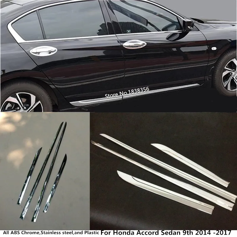 Top Quality For Honda Accord Sedan 9th 2014 2015 2016 2017 Car Side Door body trim stick Strip Molding Stream panel bumper 4pcs
Top Quality For Honda Accord Sedan 9th 2014 2015 2016 2017 Car Side Door body trim stick Strip Molding Stream panel bumper 4pcs