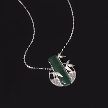 925 Sterling Silver Necklaces & Pendants For Women Original Luxury Bamboo Pendant Leather Rope Wedding Gift Fine Jewelry YN21
925 Sterling Silver Necklaces & Pendants For Women Original Luxury Bamboo Pendant Leather Rope Wedding Gift Fine Jewelry YN21