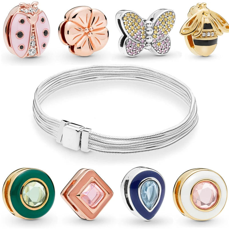2019 Spring Reflexions Multi Snake Chain Bracelets fits all Pandora Reflexions Charms Silver 925 Original Sparkling Clip Beads.
2019 Spring Reflexions Multi Snake Chain Bracelets fits all Pandora Reflexions Charms Silver 925 Original Sparkling Clip Beads.