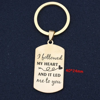 Engraved I Followed My Heart And It Led Me To You Keychain For Girlfriend Lovers Anniversary Gift Fashion Key Ring Jewelry
Engraved I Followed My Heart And It Led Me To You Keychain For Girlfriend Lovers Anniversary Gift Fashion Key Ring Jewelry