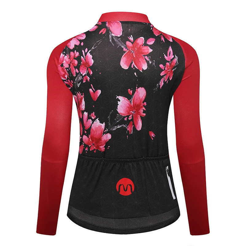heat Women Cycling Jersey Sets Winter Cycling Clothing Pro Team Bike Clothing Ropa Ciclismo Jerseys Flower Pattern Cycling Set14