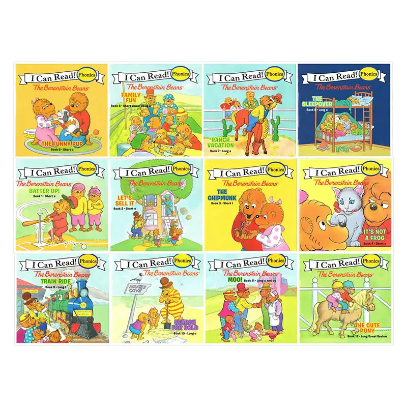 12 Books/Set I Can Read Phonics My First Berenstain Bears English Picture Book Children Pocket Story Book
12 Books/Set I Can Read Phonics My First Berenstain Bears English Picture Book Children Pocket Story Book