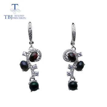 TBJ,Natural black opal gemstone oval 4*6 and round 5.0mm earring 925 sterling silver flower shape fine jewelry for girls gift
TBJ,Natural black opal gemstone oval 4*6 and round 5.0mm earring 925 sterling silver flower shape fine jewelry for girls gift