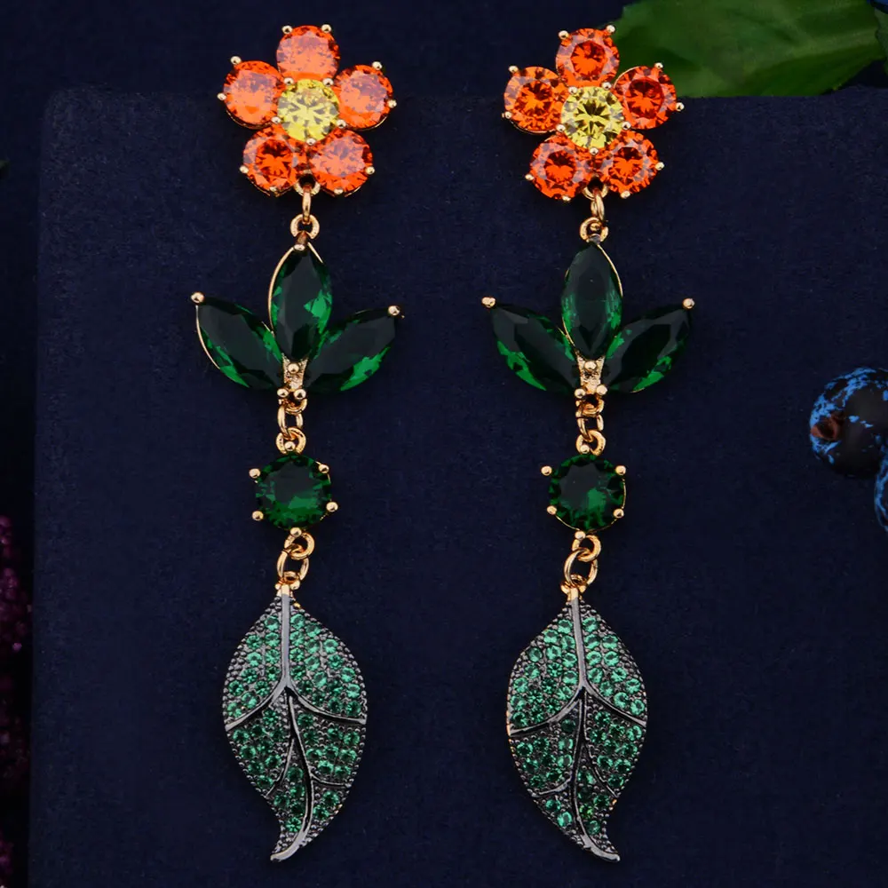 GODKI 68mm Multicolor Flower Leaf Full Micro Cubic Zirconia Pave Women Bridal Engagement Earring Jewelry Addiction
GODKI 68mm Multicolor Flower Leaf Full Micro Cubic Zirconia Pave Women Bridal Engagement Earring Jewelry Addiction
