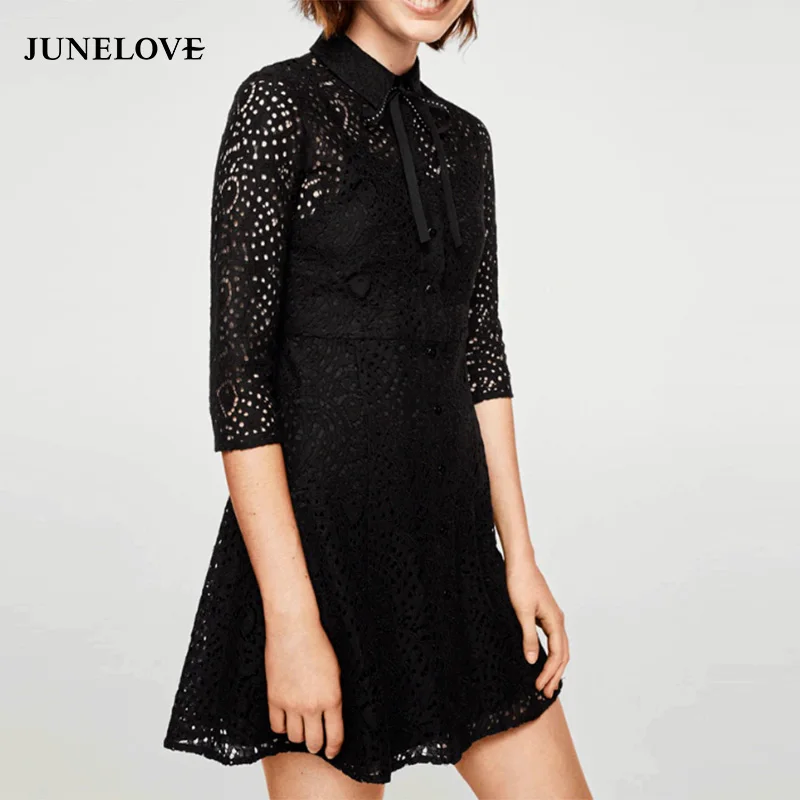 JuneLove Women New Spring Half Sleeve Mini Dress Vintage Lace Two Pieces Female A-Line Dress Casual Retro Lady Bow Tie Dress
JuneLove Women New Spring Half Sleeve Mini Dress Vintage Lace Two Pieces Female A-Line Dress Casual Retro Lady Bow Tie Dress