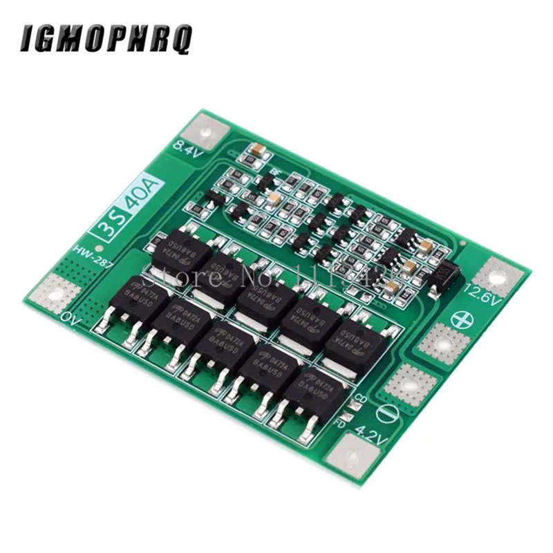 3S 40A BMS 11.1V 12.6V 18650 lithium battery protection Board with balanced Version for drill 40A current
3S 40A BMS 11.1V 12.6V 18650 lithium battery protection Board with balanced Version for drill 40A current