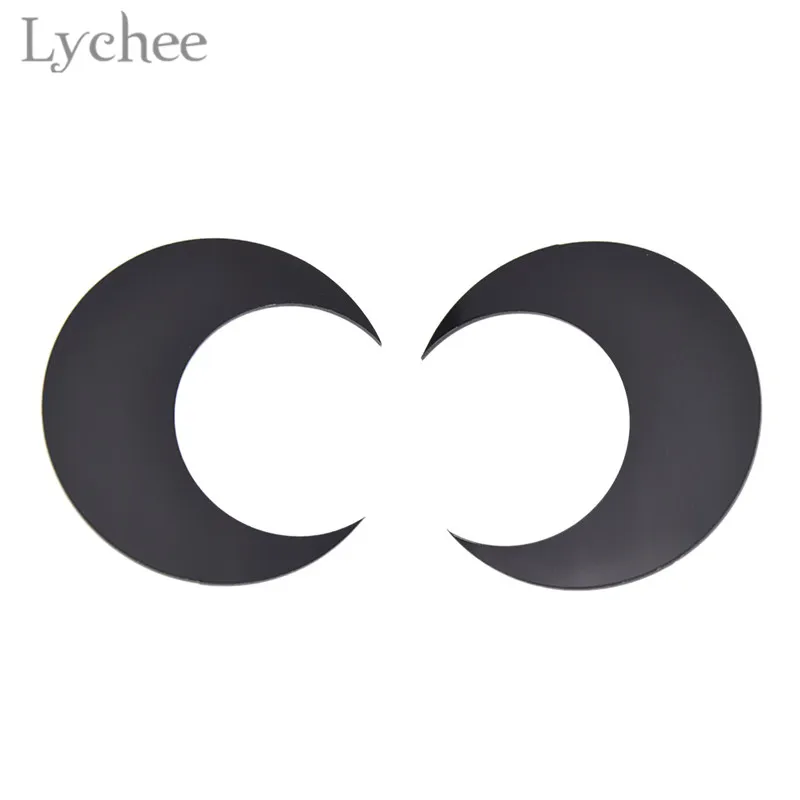 Lychee Trendy Acrylic Crescent Large Black Female Stud Earrings Moon Pattern Gothic Punk Style Stud Earrings Jewelry for Women
Lychee Trendy Acrylic Crescent Large Black Female Stud Earrings Moon Pattern Gothic Punk Style Stud Earrings Jewelry for Women