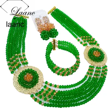 Laanc Fashionable Green Champagne Gold AB African Beads Jewelry Set Nigerian Wedding Bridal Jewelry Sets PHJZ006
Laanc Fashionable Green Champagne Gold AB African Beads Jewelry Set Nigerian Wedding Bridal Jewelry Sets PHJZ006